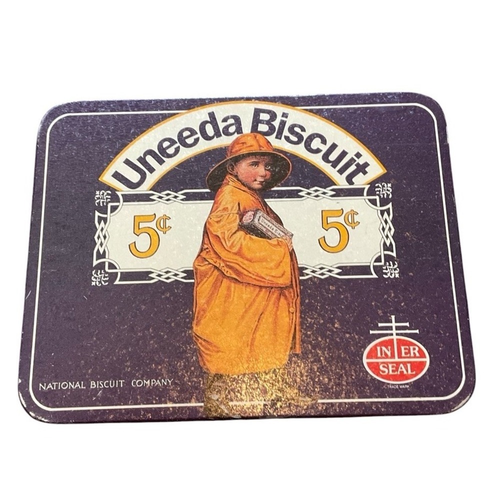 Bristolware Uneeda Biscuit National Biscuit Co. Sign 8 3/8" x 6 1/2"